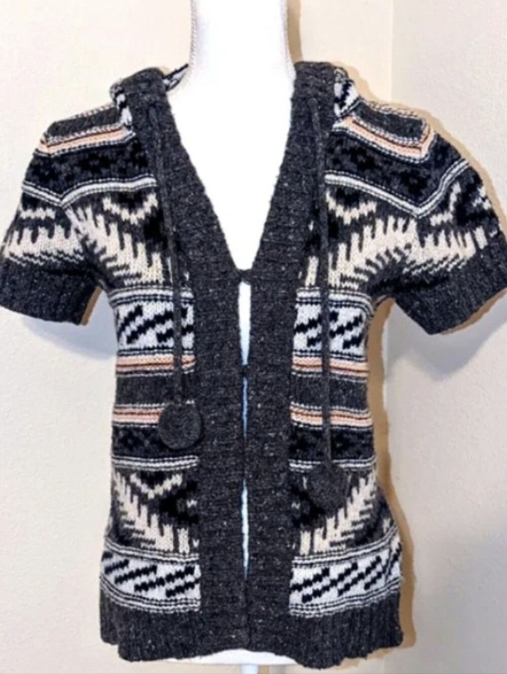 Anthropologie Kenji Wool Blend Hooded Sweater